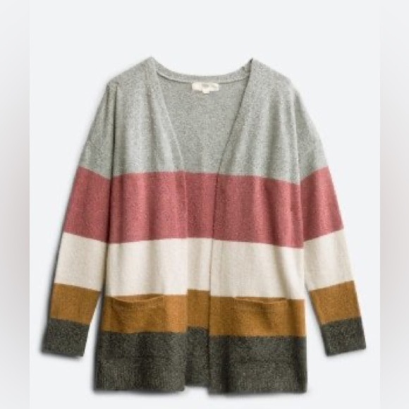 Pinque Barras stitch fix nwt Small cardigan colorblock sweater two pocket - Picture 1 of 10